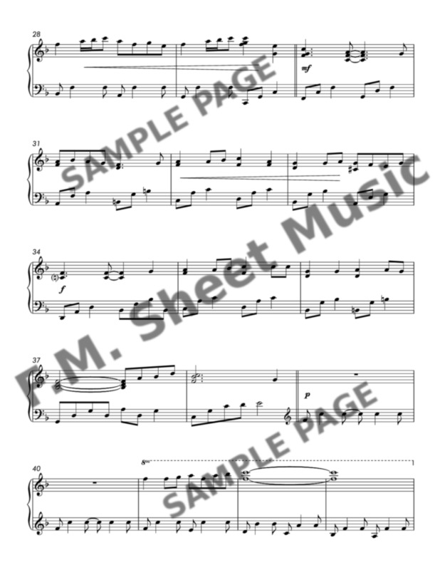 Simple Gifts (Intermediate Piano) By - F.M. Sheet Music - Pop